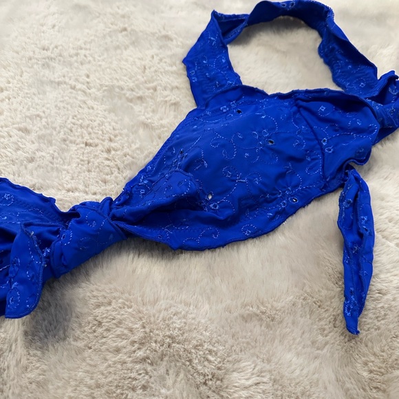 Pink Lilly Cobalt Blue Bikini Size Medium - Picture 3 of 5